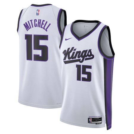 Maillot Basket Homme Sacramento Kings Davion Mitchell 2023-24 Nike Association Edition Blanc Swingman